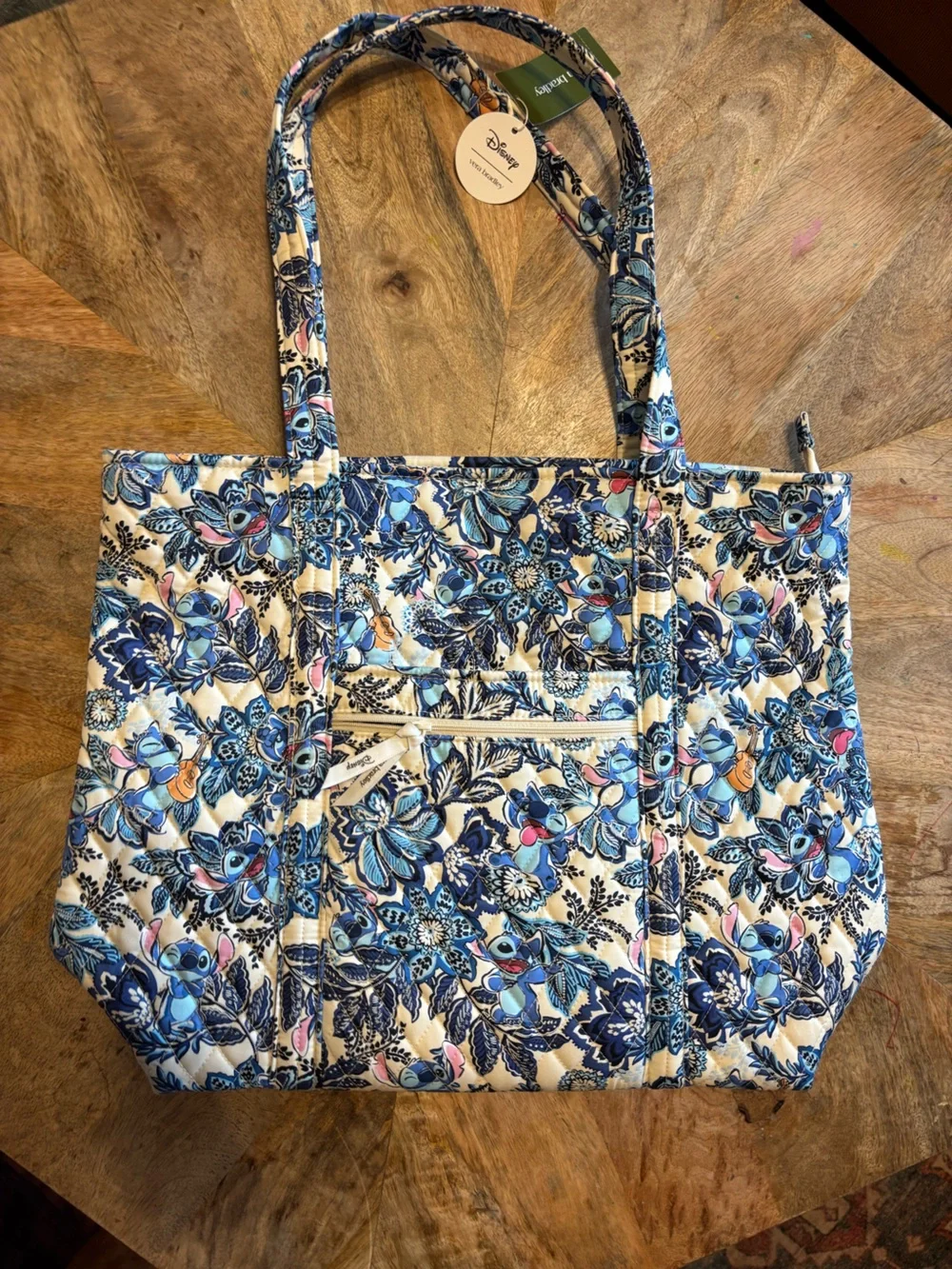 Vera Bradley Blue Floral Quilted Tote